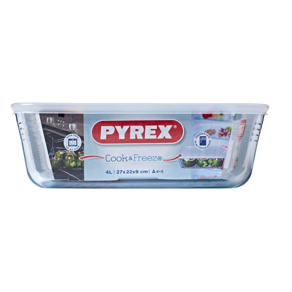 Comprar Hermético rectangular con tapa Cook & Freeze Pyrex · Pyrex