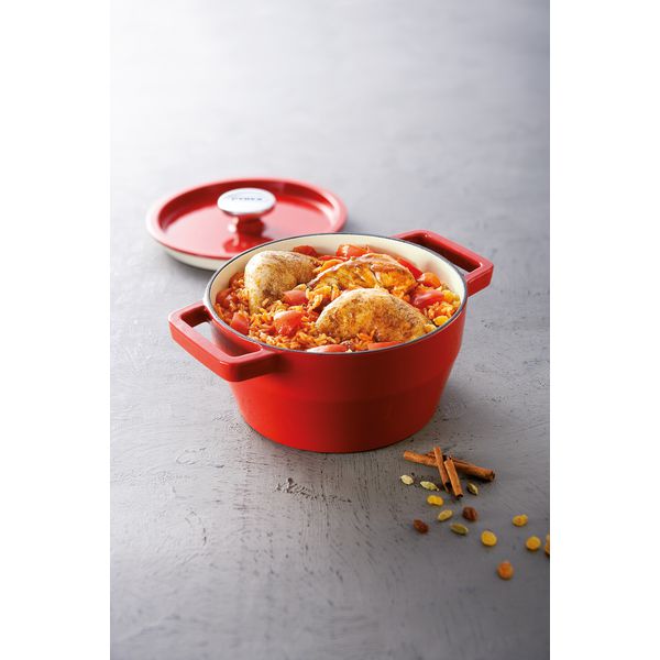 SlowCook Cast iron red Round Casserole - compatible with oven and indu -  Pyrex® Webshop AR
